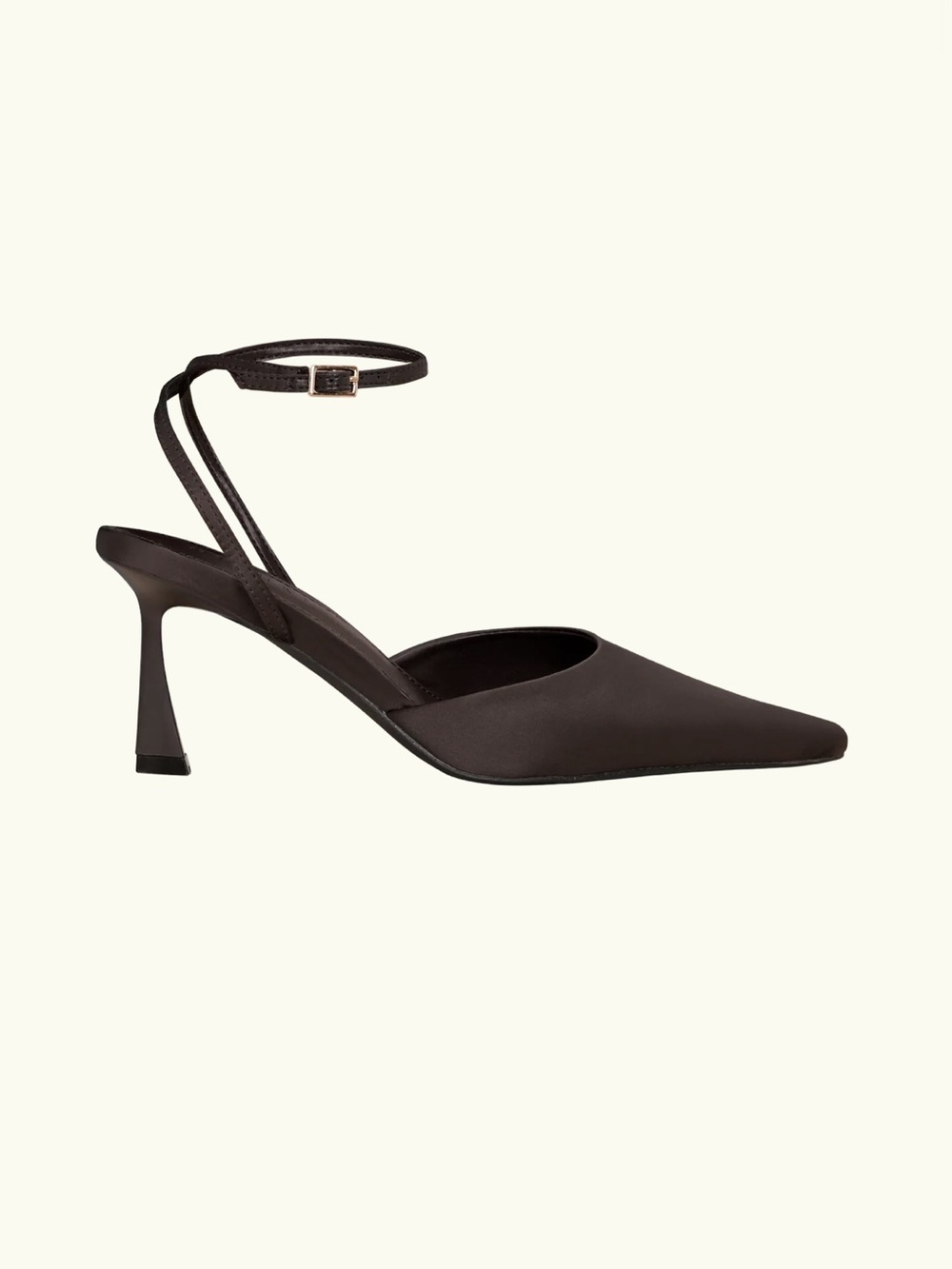 Meshki Satin Pointed Heel - Chocolate